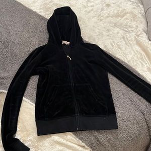 Juicy couture black velour track jacket